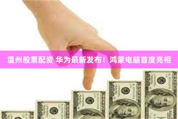 温州股票配资 华为最新发布！鸿蒙电脑首度亮相