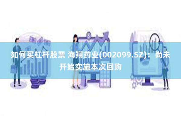 如何买杠杆股票 海翔药业(002099.SZ)：尚未开始实施本次回购